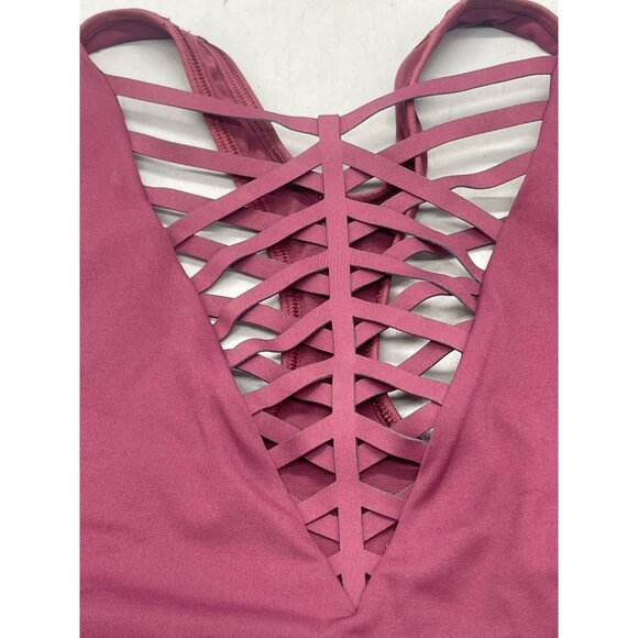 Victoria sport sports bra weaved front polyamide blend purple large READ - Picture 2 of 7